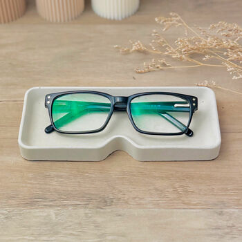 Grey Glasses Holder, Eye Glass Tray And Eyewear Case, 8 of 9