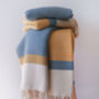 Nordic Herringbone Cotton Throw Blanket, thumbnail 2 of 12