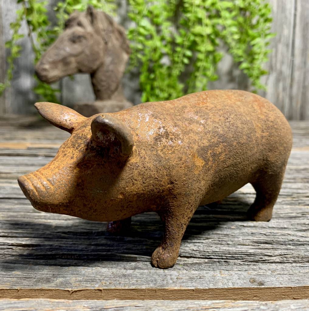 Baby Pig Sculpture By London Garden Trading