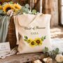 Personalised Sunflower Bridesmaid Tote Bag Gift, thumbnail 1 of 6