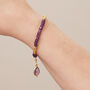 Amethyst And Gold Plated Silver Beaded Bracelet, thumbnail 4 of 12