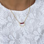 Gold Plated Arc Birthstone Necklace, thumbnail 2 of 7