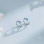 Sterling Silver Delicate Opal Droplet Huggie Hoop Earrings, thumbnail 1 of 11