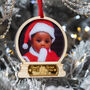 Baby's 1st Christmas Photo 3D Snow Globe Bauble, thumbnail 3 of 5