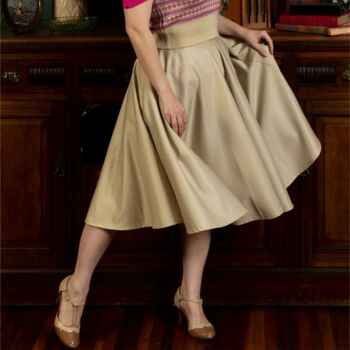 Sylvia Skirt In Stone Vintage 1940s Style, 2 of 2