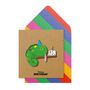 Handmade Birthday Chameleon Personalised Greeting Card, thumbnail 1 of 5