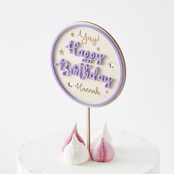 Colour Pop Personalised Birthday Cake Topper, 8 of 9