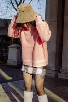 Pink Piped Detail Knit Jumper, 2 of 6