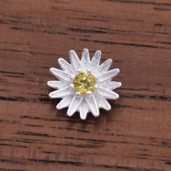 Delicate Daisy Flower Blossom Stud Earrings, 5 of 11