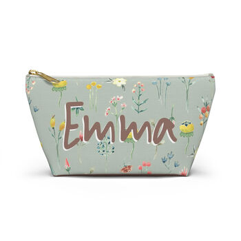 Personalised Floral Make Up Or Toiletry Bag, 3 of 7