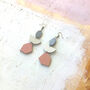 Statement Geometric Abstract Wooden Earrings, thumbnail 2 of 4