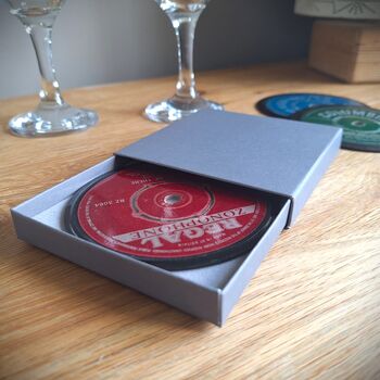 Vinyl Record Valentine's Personalised Coaster | Wife | Husband| Romance | Boyfriend | Girlfriend, 5 of 9