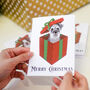Cute Dog In Present Christmas Card, thumbnail 11 of 12