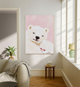 Polar Bear Nursery Art Print, 2 of 3