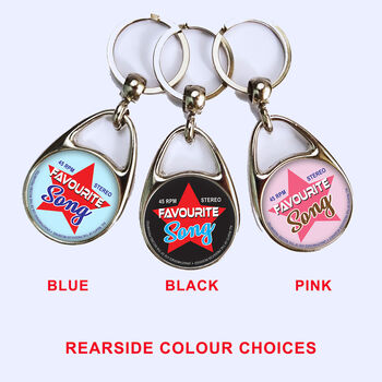 Personalised Silver Plated Vinyl Record Keyring, 7 of 7