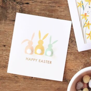 Fluffy Bunny Tail Happy Easter Card, 3 of 3