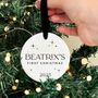 Personalised Baby's First Christmas Bauble 2025, thumbnail 5 of 10