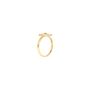 Small Disc Adjustable Ring Orange On Gold Plated, thumbnail 3 of 3