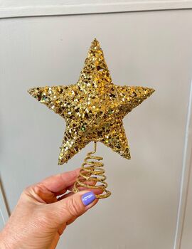Gold Sparkle Star Tree Topper, 2 of 2