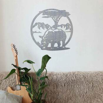 Wooden Rhinos: African Wall Art For Exotic Spaces, 6 of 12