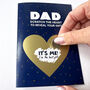 Gold Heart Scratch Reveal Gift A6 Funny Father's Day Birthday Card For Dad, thumbnail 1 of 5
