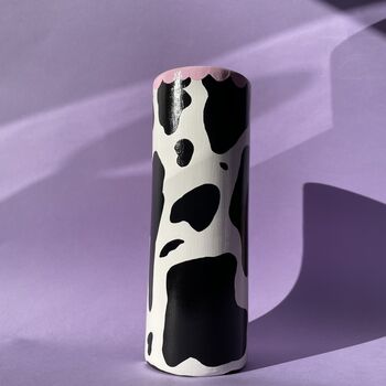 Cow Print Hand Painted Tall Vase, 6 of 9