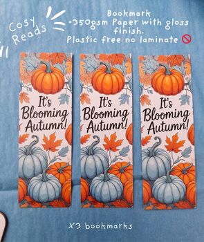 It's Blooming Autumn Bookmark. Plastic Free, 4 of 4