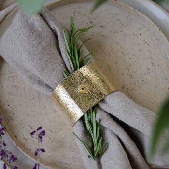 Colourful Suede Napkin Ring Set Of Six, 3 of 9