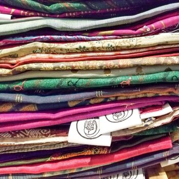 Reusable Sari Gift Wrap Bundle, Medium Furoshiki Cloths, 4 of 11