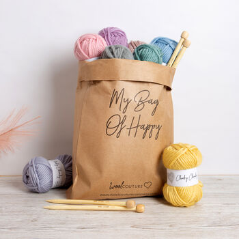 Chunky Stripy Blanket Beginner Knitting Kit, 10 of 10