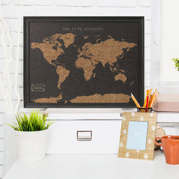 Push Pin World Map Board Travel Gifts, 5 of 9