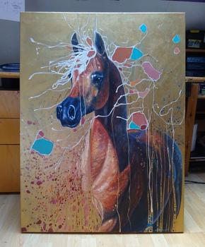 Art Nouveau Horse Painting, Party Horse, 5 of 6