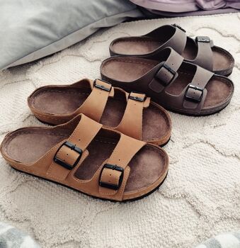 Leather Sandals With Memory Foam Insole, 7 of 11