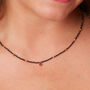 Black Spinel And Ruby Beaded Antique Short Necklace, thumbnail 1 of 10