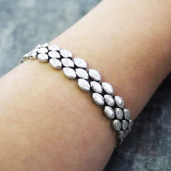 Oval Scales Chunky Sterling Silver Necklace, 2 of 4