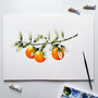 'The Orange Branch' Botanical Art Print, thumbnail 2 of 5