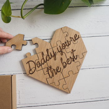 Personalised Heart Shape Wooden Jigsaw Puzzle, 3 of 5