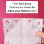 Digital Download Valentine Origami Fortune Teller Card, thumbnail 3 of 10