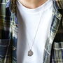 Men's Stainless Steel Vintage St Christopher Charms Long Chain Necklace, thumbnail 4 of 8