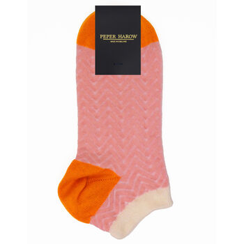 Zigzag Pink And Dash Black Women's Trainer Socks Bundle, 8 of 9