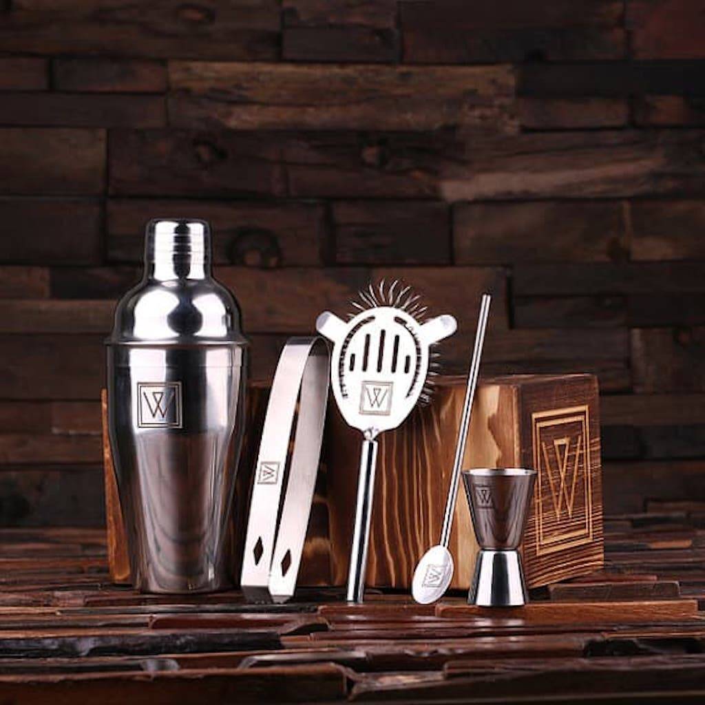 Personalised Stainless Steel Cocktail Kit, 1 of 5