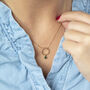 Minimalist Gold Circle Birthstone Charm Necklace, thumbnail 5 of 11
