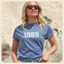 1989 Eras Tour Varsity T Shirt, thumbnail 1 of 5