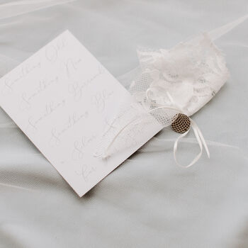 Personalised Gold Snowflake Charm Lucky Wedding Horseshoe, 7 of 7