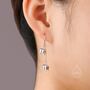 Sterling Silver Lily Of The Valley Dangle Earrings, thumbnail 4 of 10