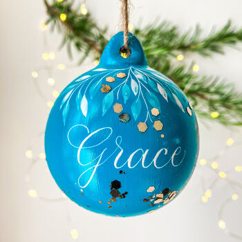 Personalised Ceramic Handwritten Name Bauble, 7 of 8