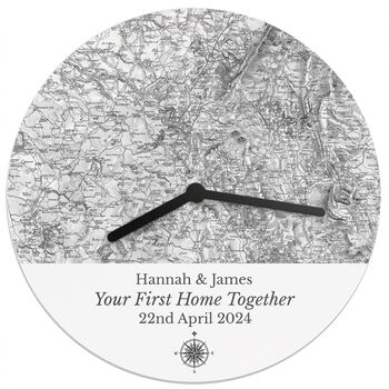 Personalised 1805 1874 Old Series Map Compass Wooden, 5 of 5