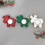 Festive Reindeer Tealight Holder Christmas Decorations, thumbnail 3 of 10
