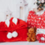 Christmas Red Snuggle Hoodie And Reindeer Teddy Nightie Gift Box / Christmas Eve Box, thumbnail 1 of 8