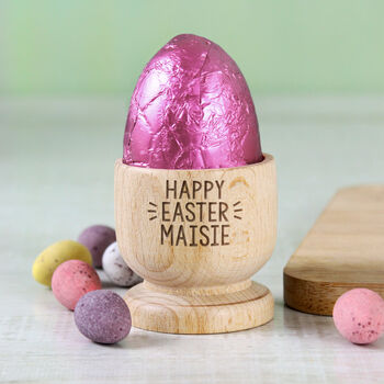 Personalised Wooden Egg Cup, 4 of 6